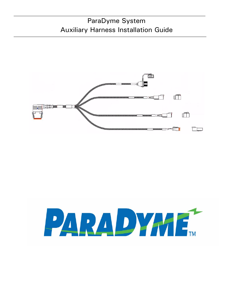 Ag Leader ParaDyme Auxiliary Harness Installation User Manual | 8 pages