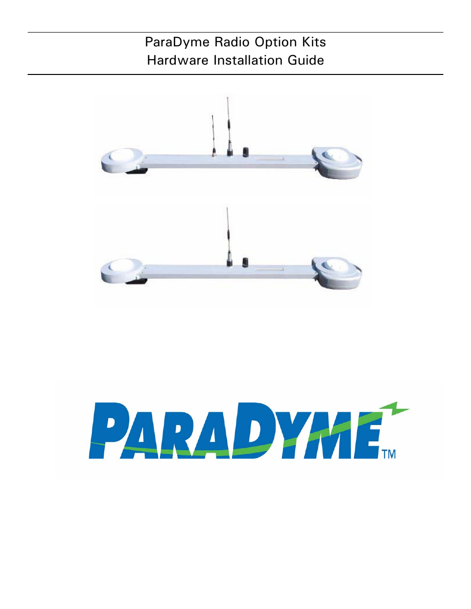 Ag Leader ParaDyme Radio Option Kits Hardware Installation Guide User Manual | 54 pages