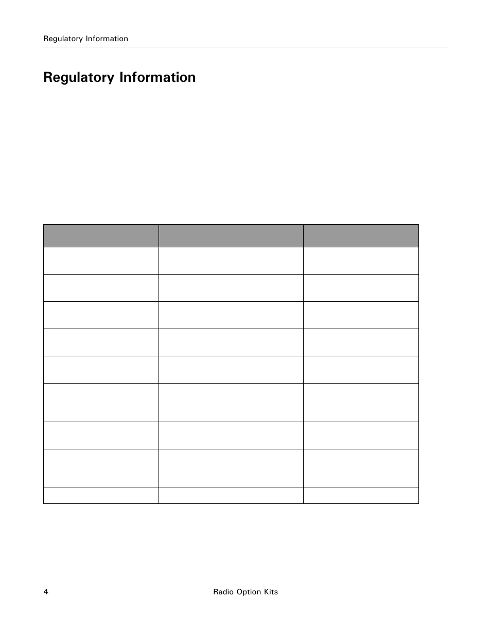 Regulatory information | Ag Leader ParaDyme Radio Option Kits Hardware Installation Guide User Manual | Page 10 / 54