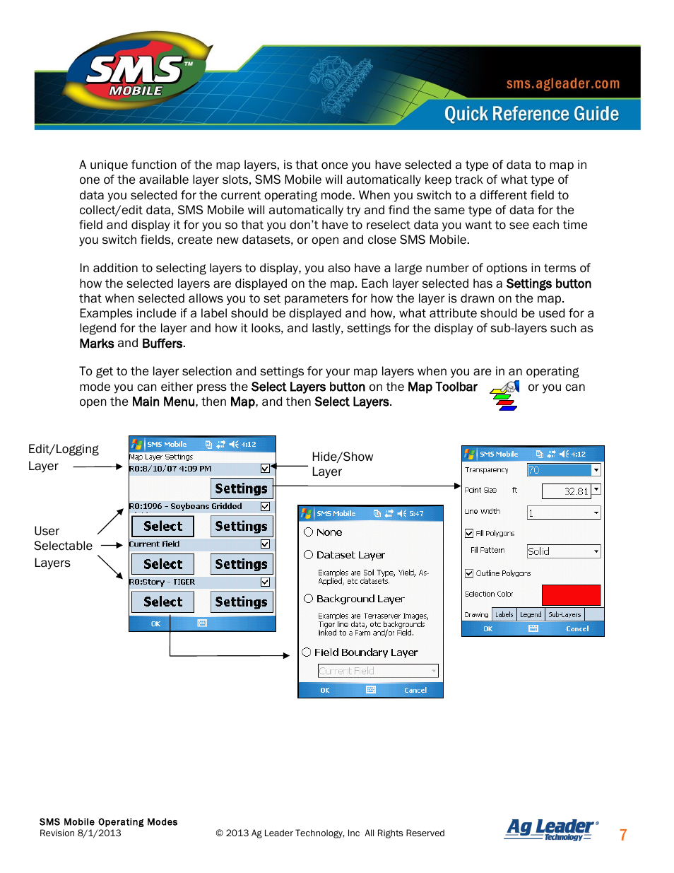 Ag Leader SMS Mobile Operating Modes Quick Start Guide User Manual | Page 8 / 27