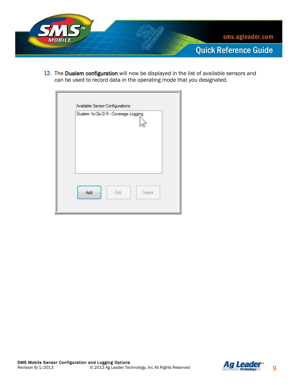 Ag Leader SMS Mobile Sensors Quick Start Guide User Manual | Page 10 / 38