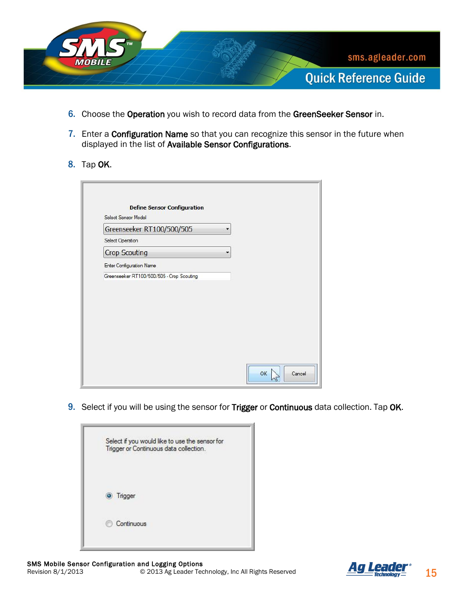 Ag Leader SMS Mobile Sensors Quick Start Guide User Manual | Page 16 / 38