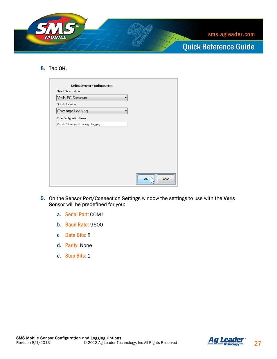 Ag Leader SMS Mobile Sensors Quick Start Guide User Manual | Page 28 / 38