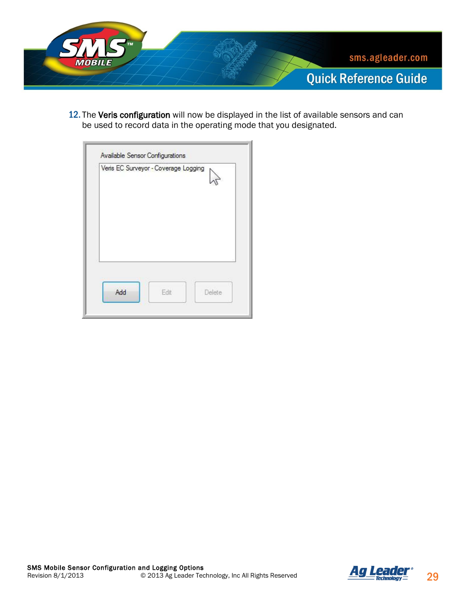 Ag Leader SMS Mobile Sensors Quick Start Guide User Manual | Page 30 / 38