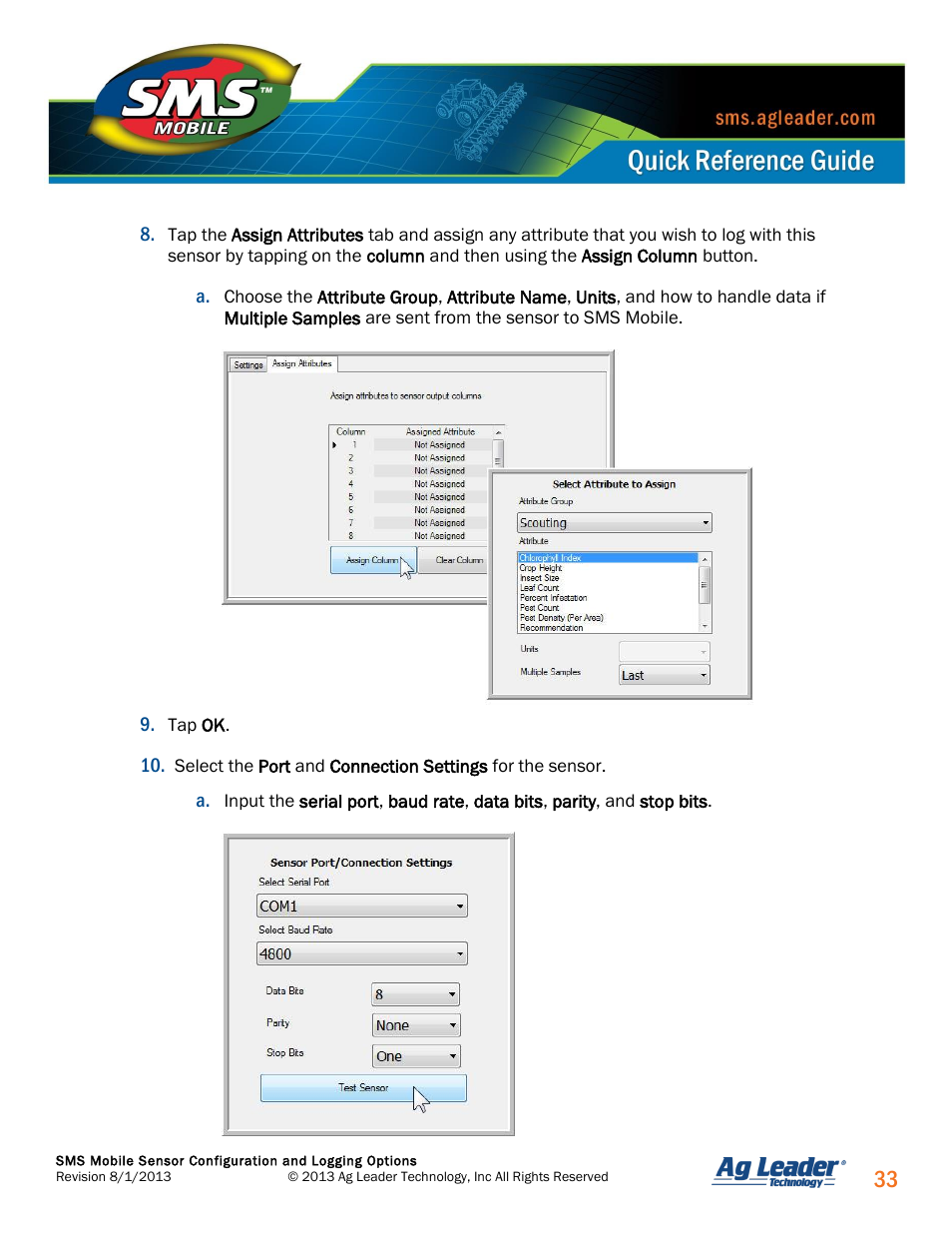 Ag Leader SMS Mobile Sensors Quick Start Guide User Manual | Page 34 / 38