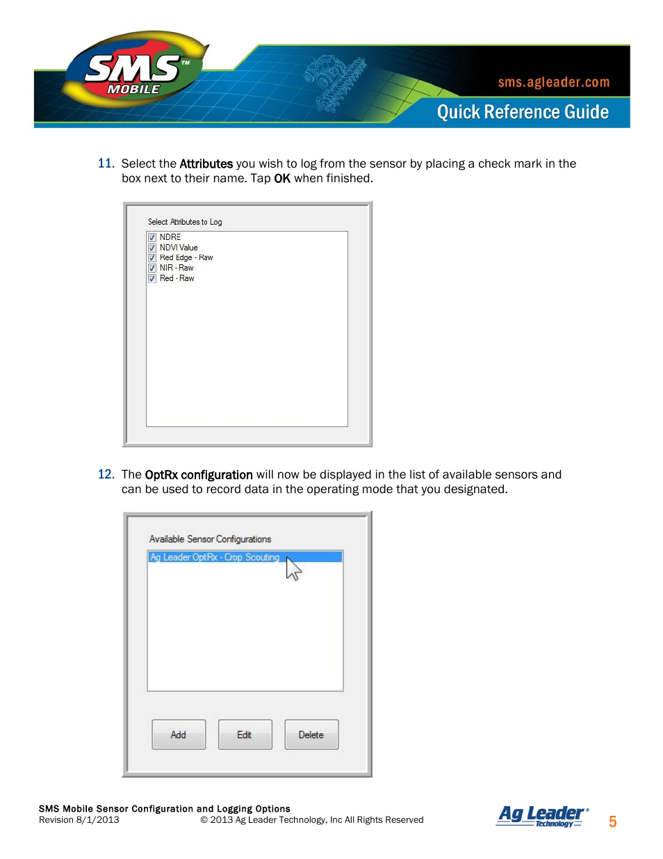 Ag Leader SMS Mobile Sensors Quick Start Guide User Manual | Page 6 / 38