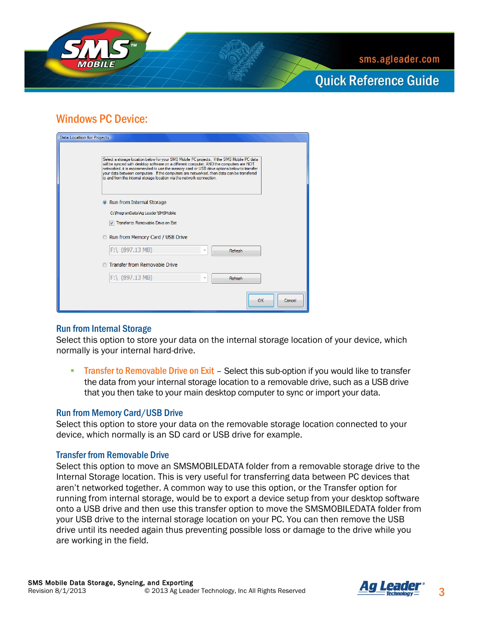 3windows pc device | Ag Leader SMS Mobile Data Storage, Syncing, Exporting Quick Start Guide User Manual | Page 4 / 10