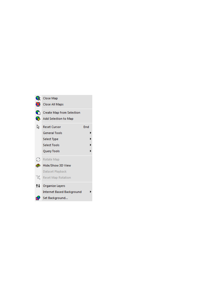 Map menu | Ag Leader SMS Basic and Advanced Manual User Manual | Page 22 / 163