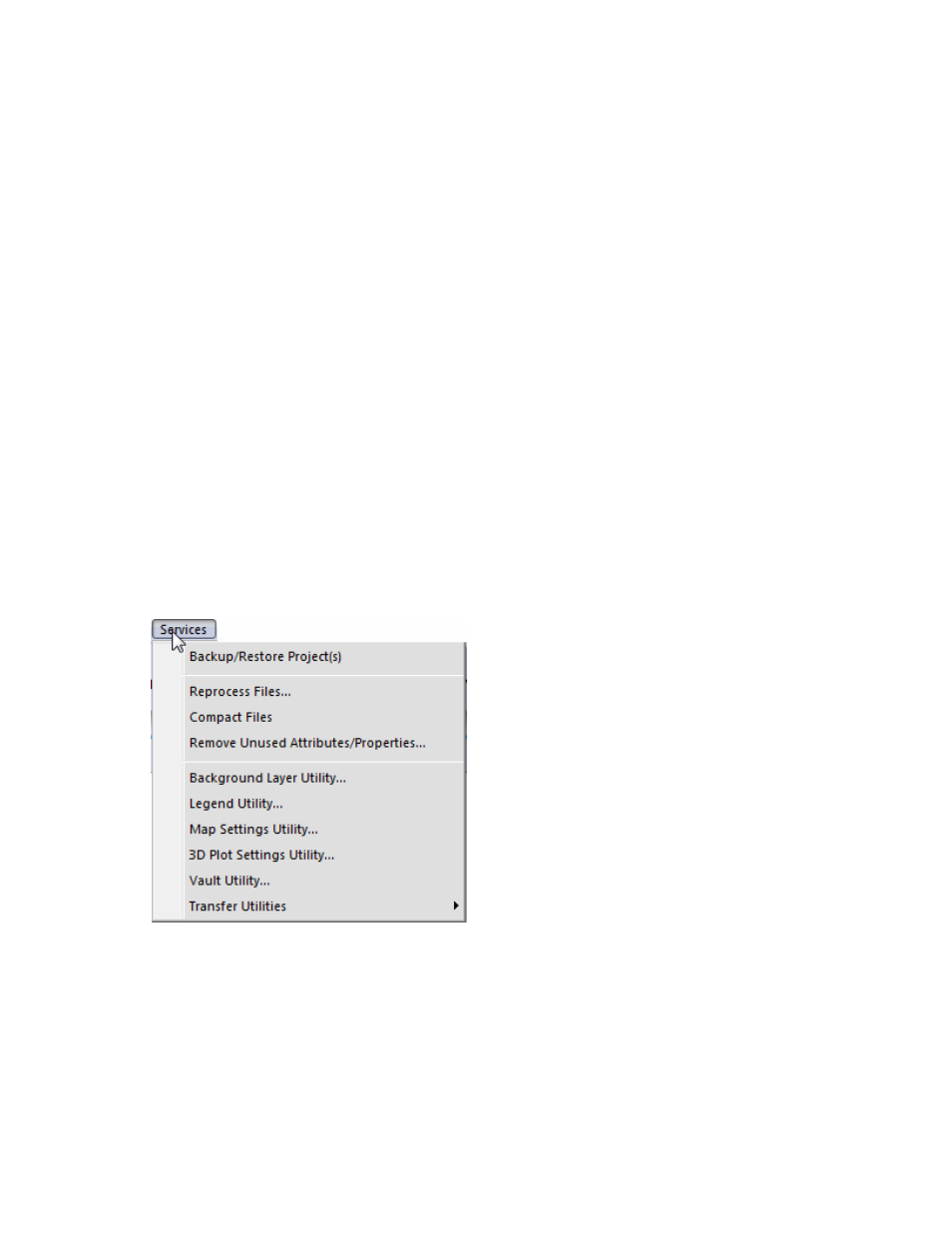 Management list editor, Services menu | Ag Leader SMS Basic and Advanced Manual User Manual | Page 26 / 163