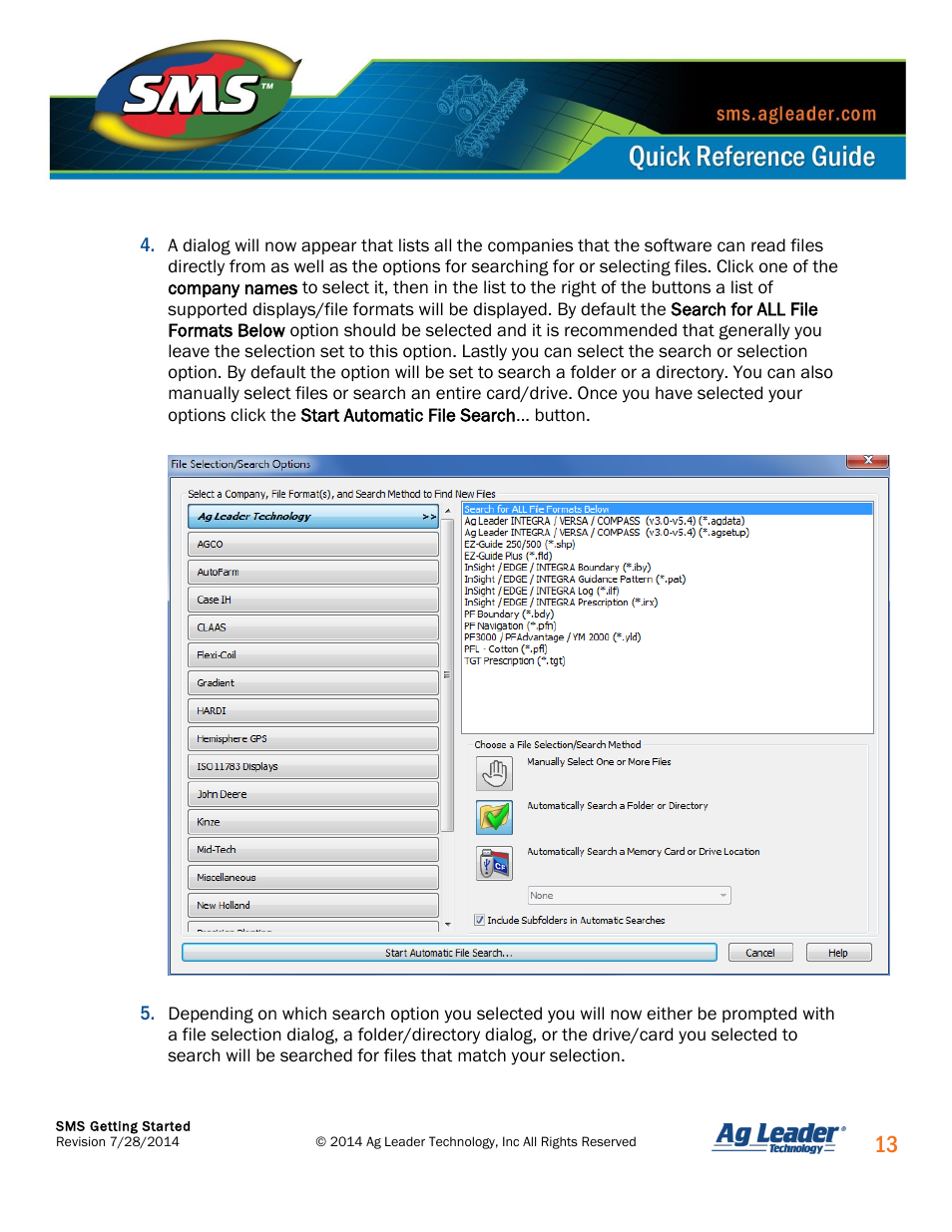 Ag Leader SMS Basic and SMS Advanced Getting Started Guide User Manual | Page 14 / 66