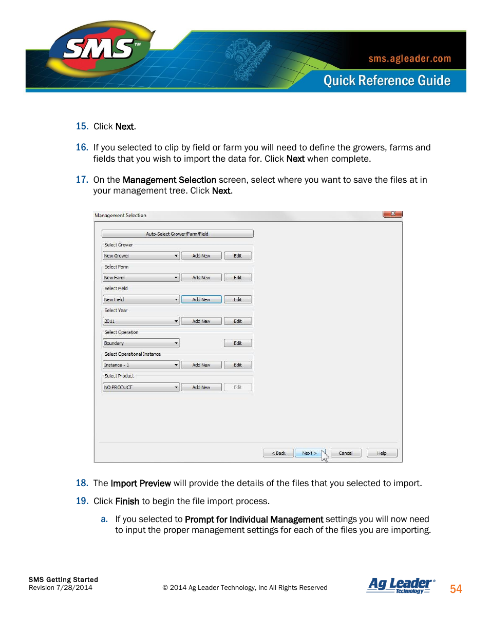 Ag Leader SMS Basic and SMS Advanced Getting Started Guide User Manual | Page 55 / 66