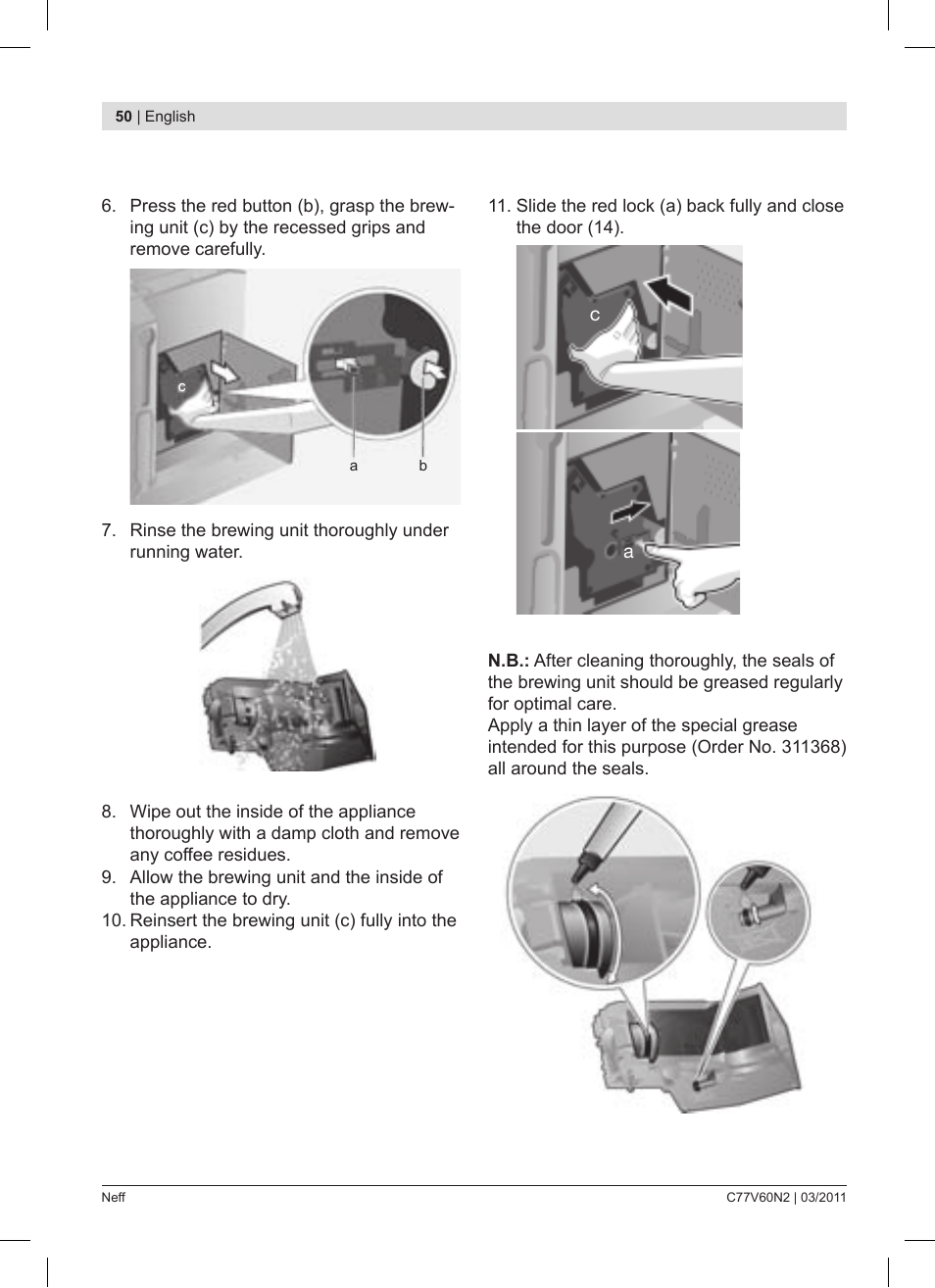Neff C77V60N2 User Manual | Page 50 / 86