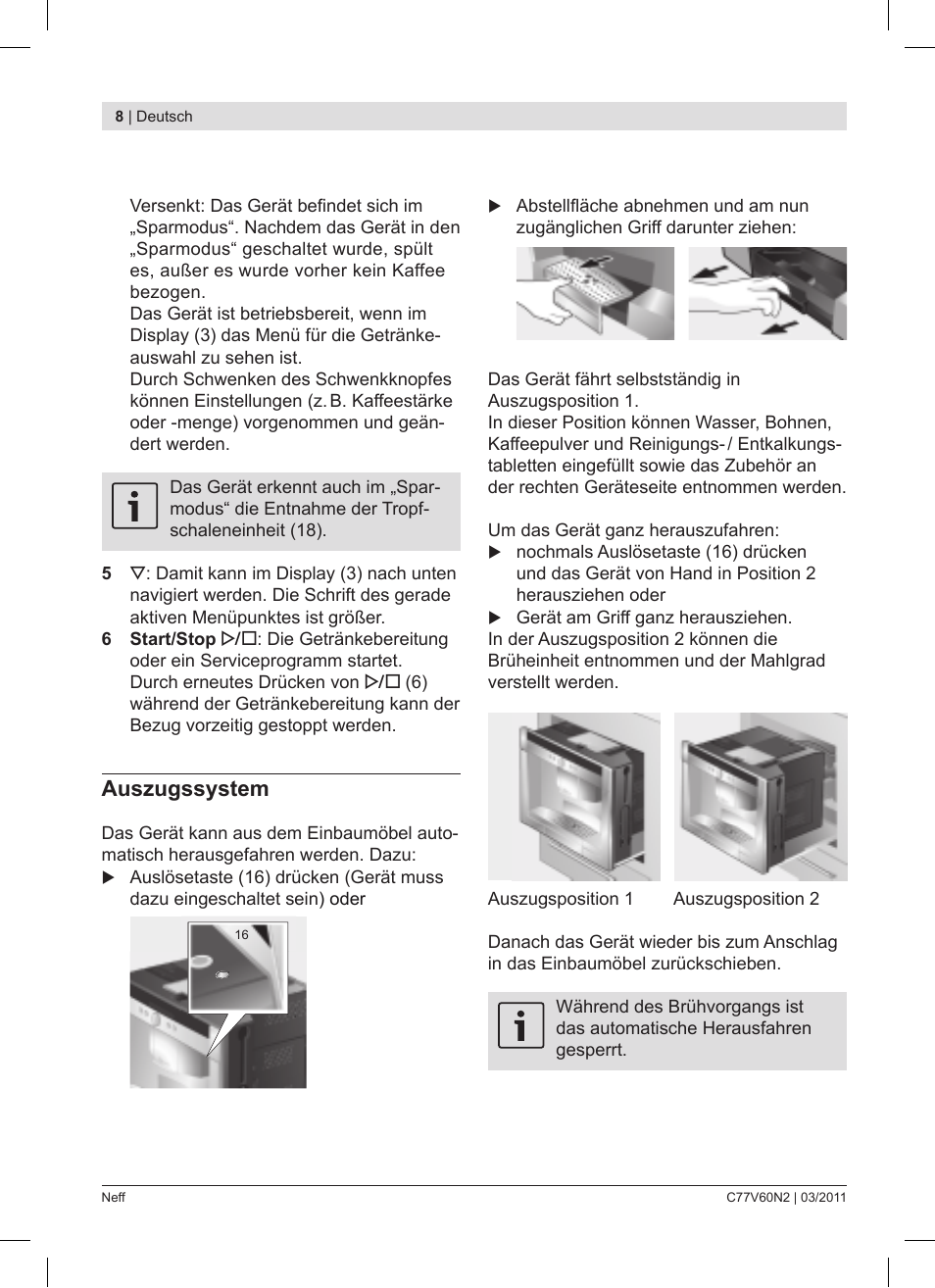 Auszugssystem | Neff C77V60N2 User Manual | Page 8 / 86