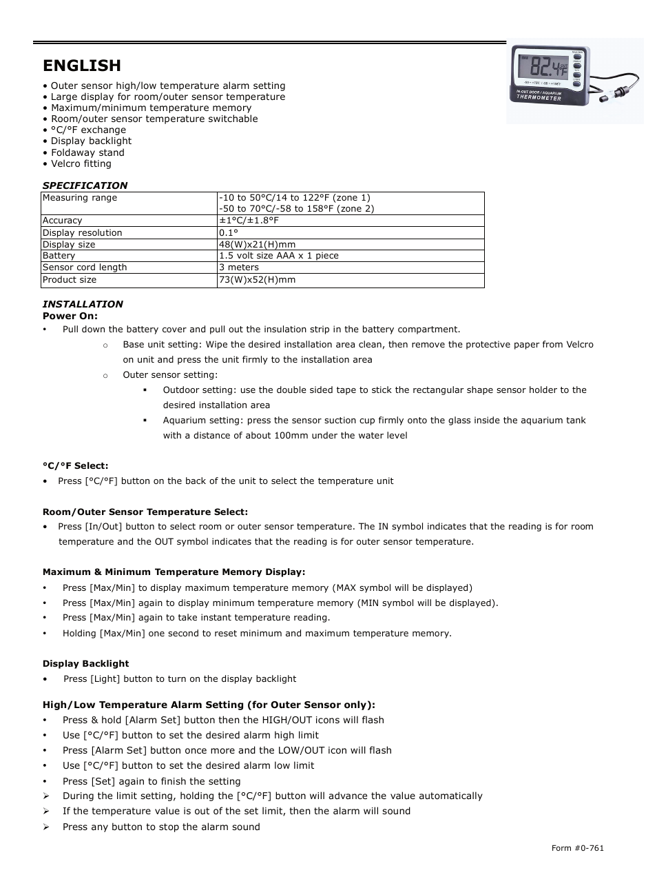 H-B Instrument 3760 User Manual | 4 pages