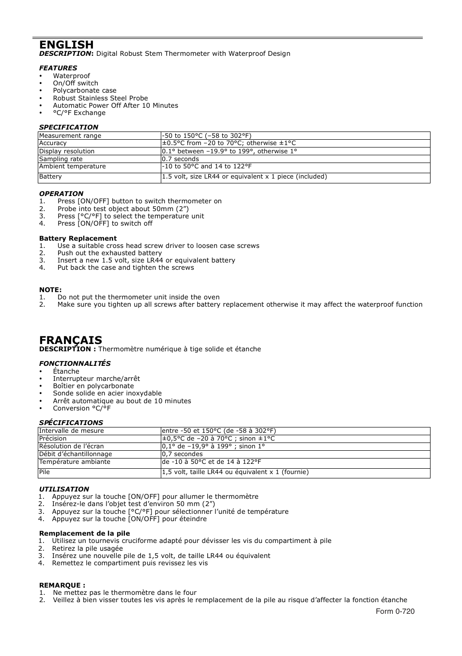 H-B Instrument 3710 User Manual | 2 pages