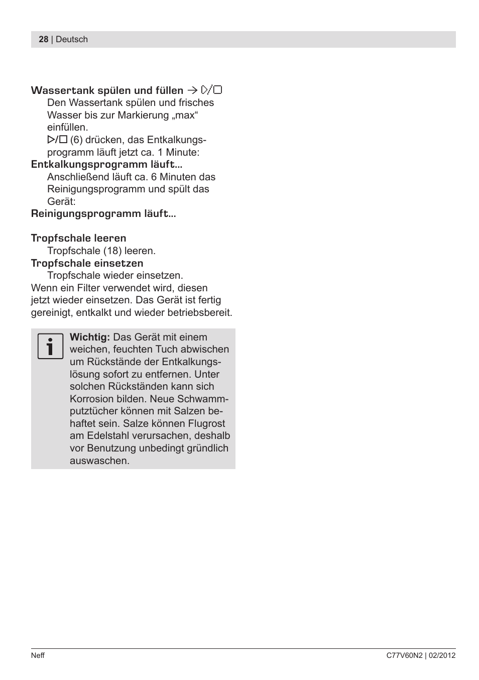 Neff C77V60N2 User Manual | Page 30 / 96