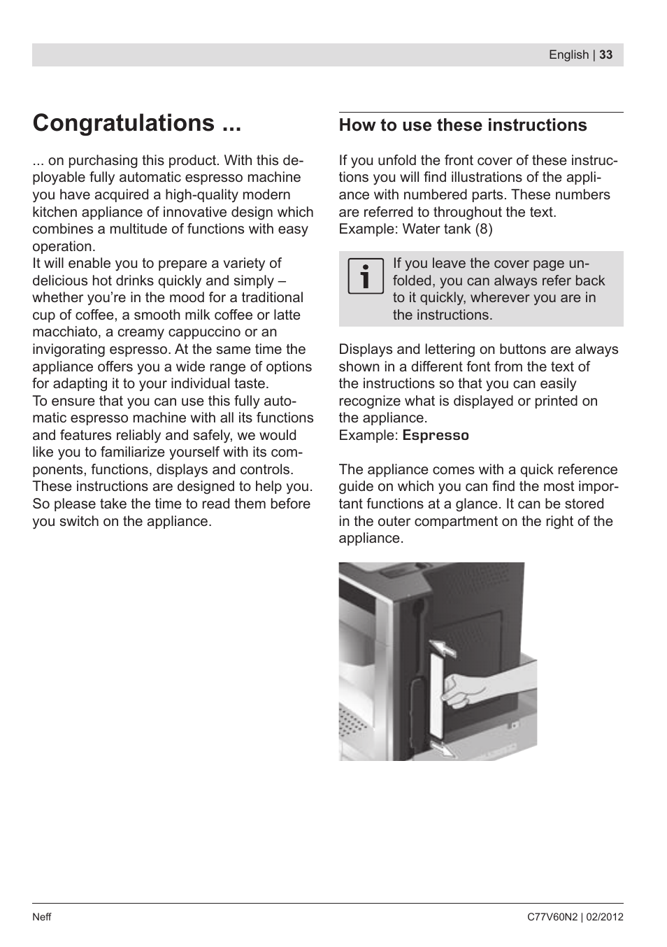 How to use these instructions | Neff C77V60N2 User Manual | Page 35 / 96
