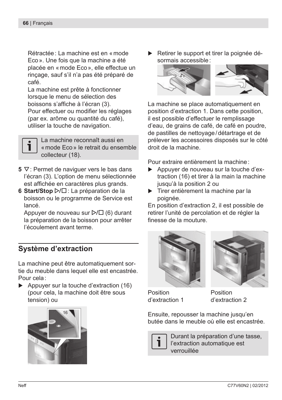 Système d’extraction | Neff C77V60N2 User Manual | Page 68 / 96