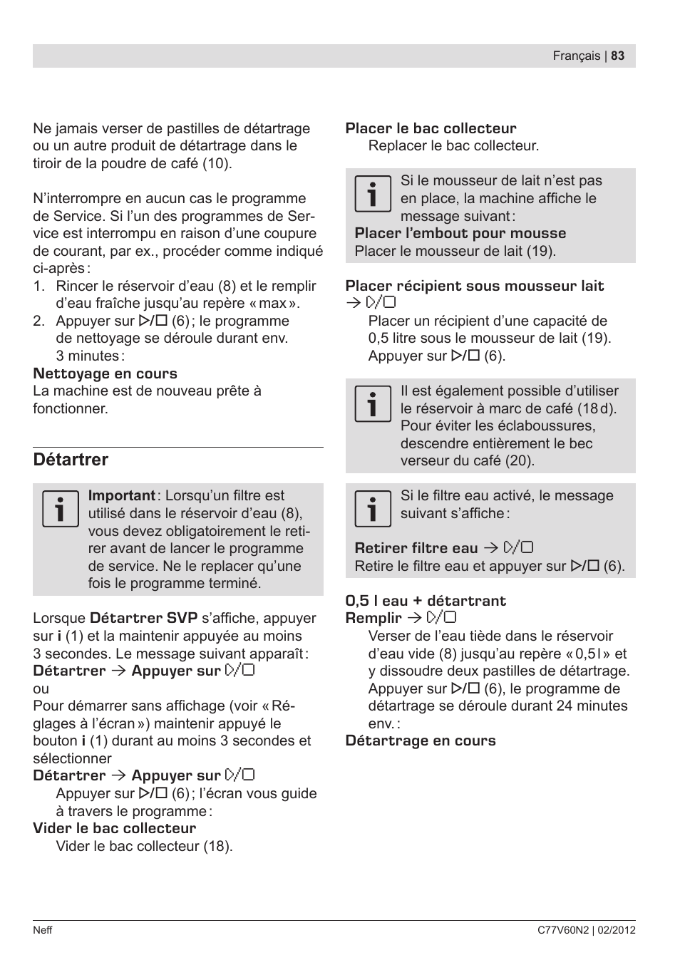 Neff C77V60N2 User Manual | Page 85 / 96