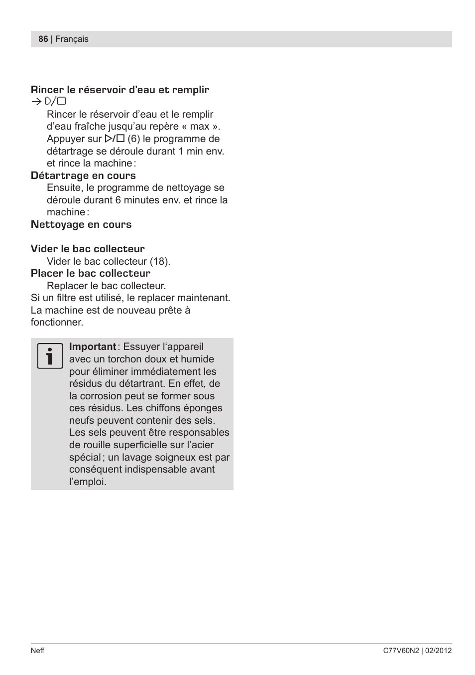 Neff C77V60N2 User Manual | Page 88 / 96