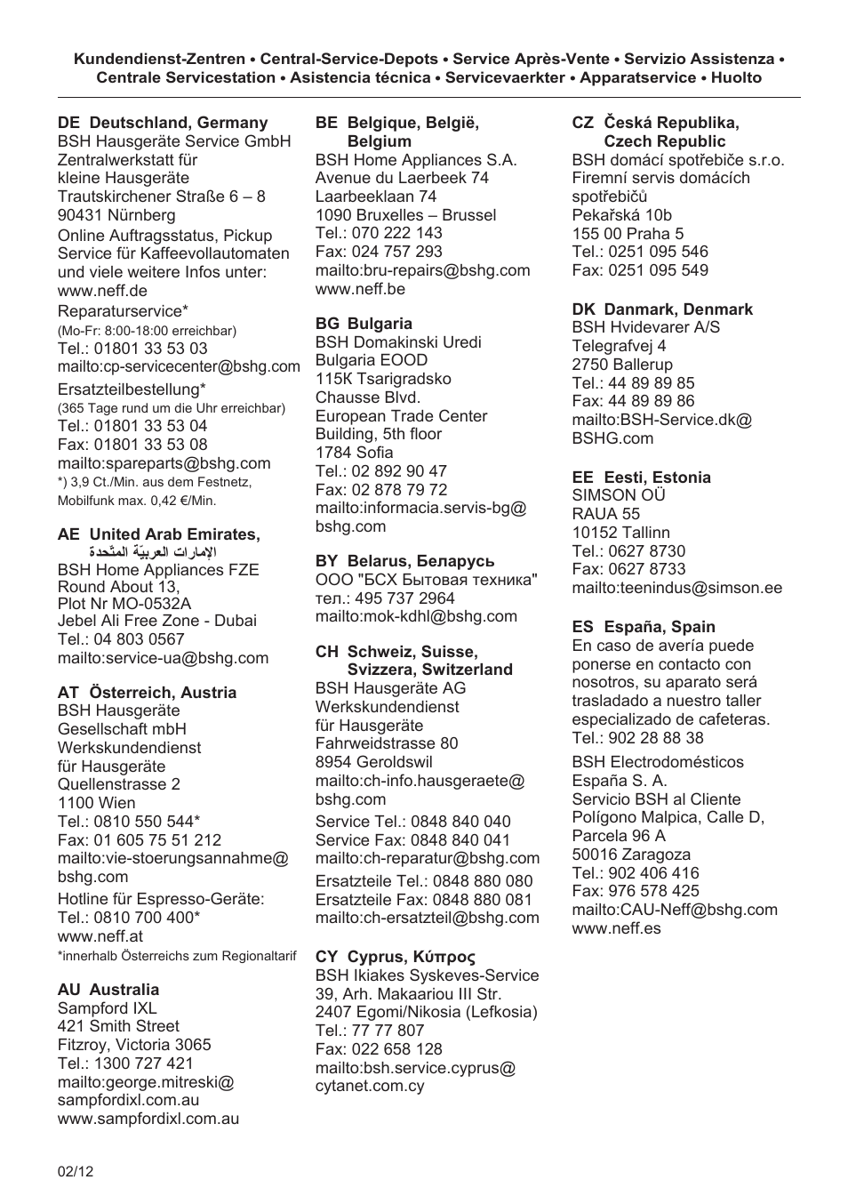 Neff C77V60N2 User Manual | Page 93 / 96