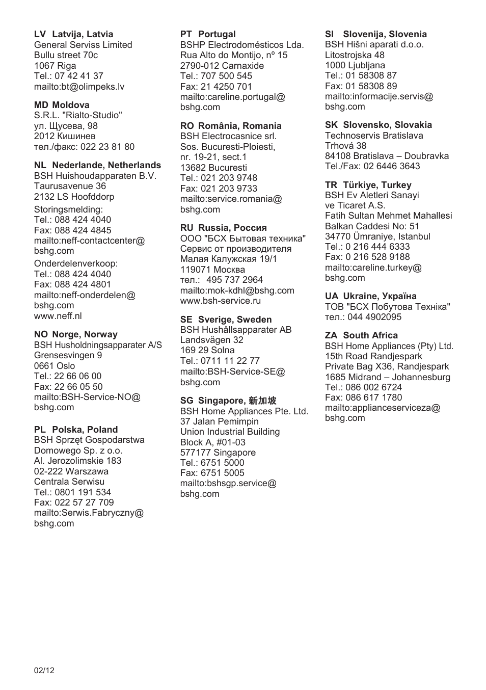 Neff C77V60N2 User Manual | Page 95 / 96