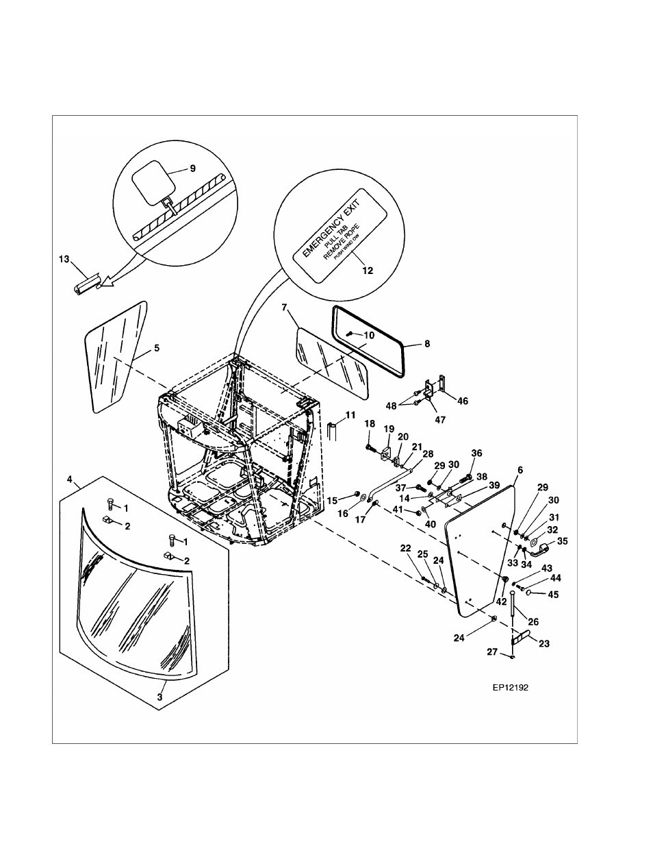 15 cab glass & door | Ag-Bag LX1214 User Manual | Page 134 / 308