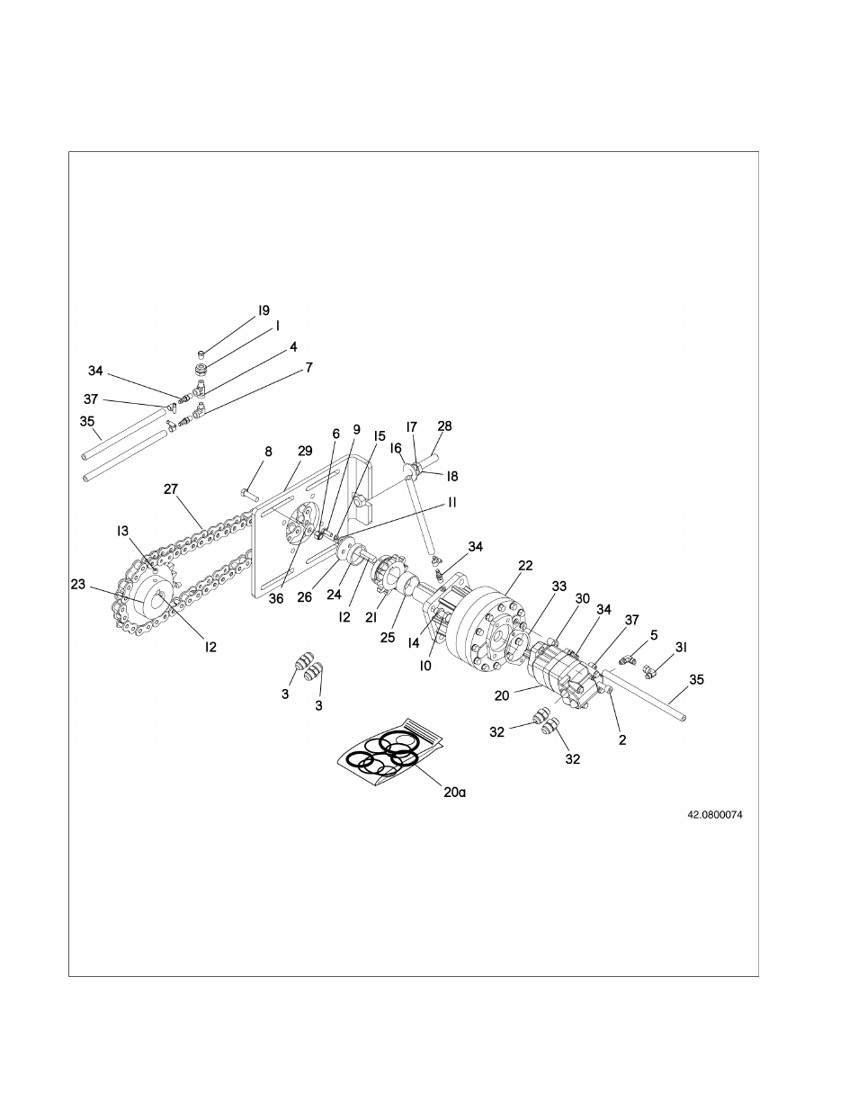 02 feed table drive assembly | Ag-Bag LX1214 User Manual | Page 170 / 308