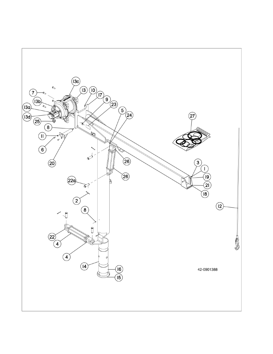 17 bag boom frame assembly | Ag-Bag LX1214 User Manual | Page 200 / 308