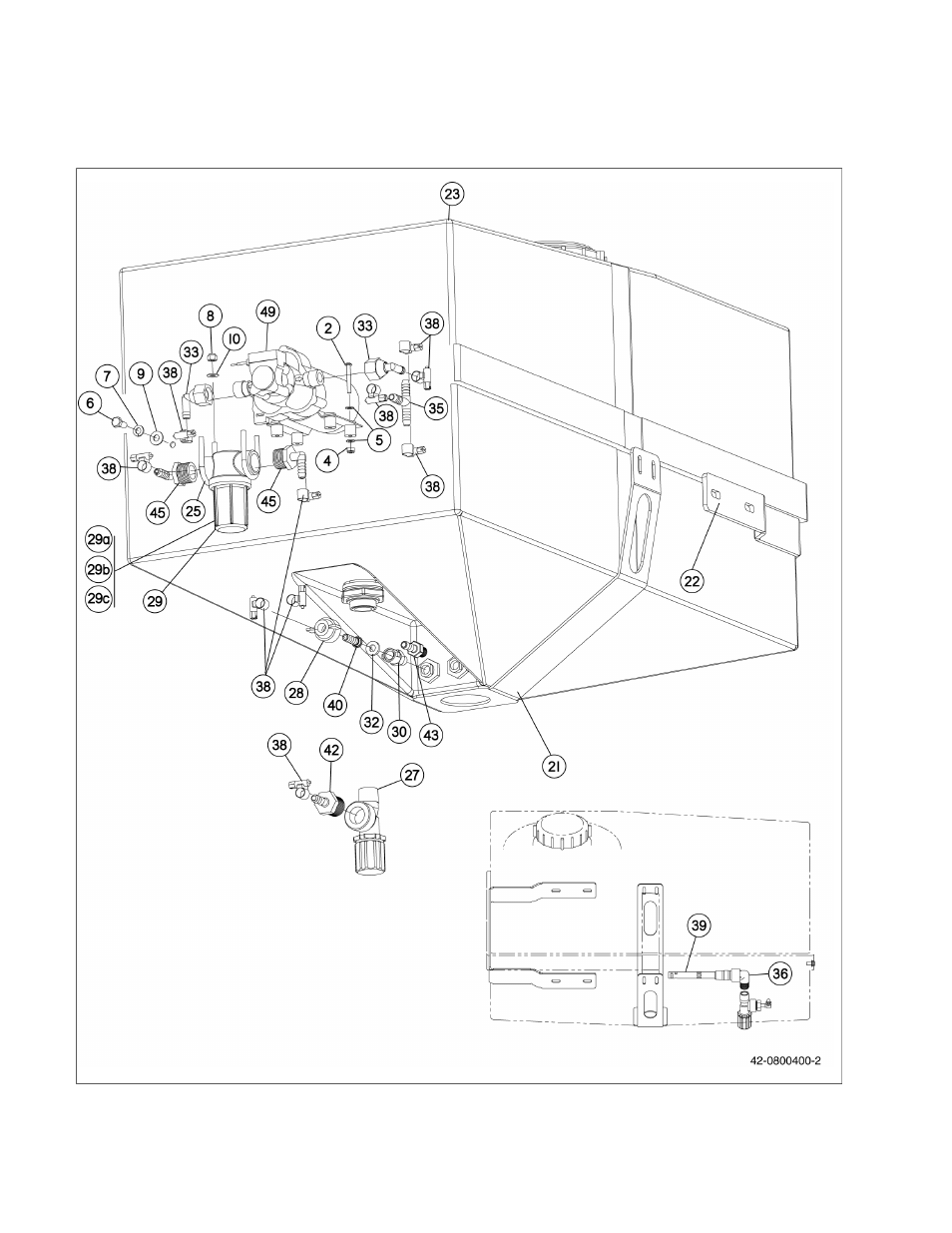 20 liquid applicator tank assembly | Ag-Bag LX1214 User Manual | Page 208 / 308