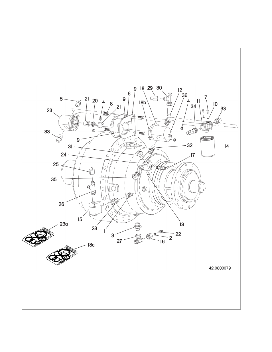 Section 8 - rotor, rotor planetary & beater bars, 01 planetary cooling pump assembly | Ag-Bag LX1214 User Manual | Page 216 / 308