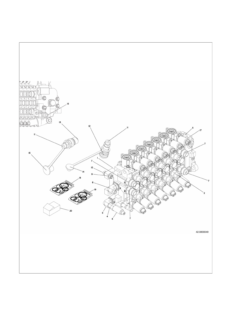 08 hyd valve asm, cab end | Ag-Bag LX1214 User Manual | Page 278 / 308