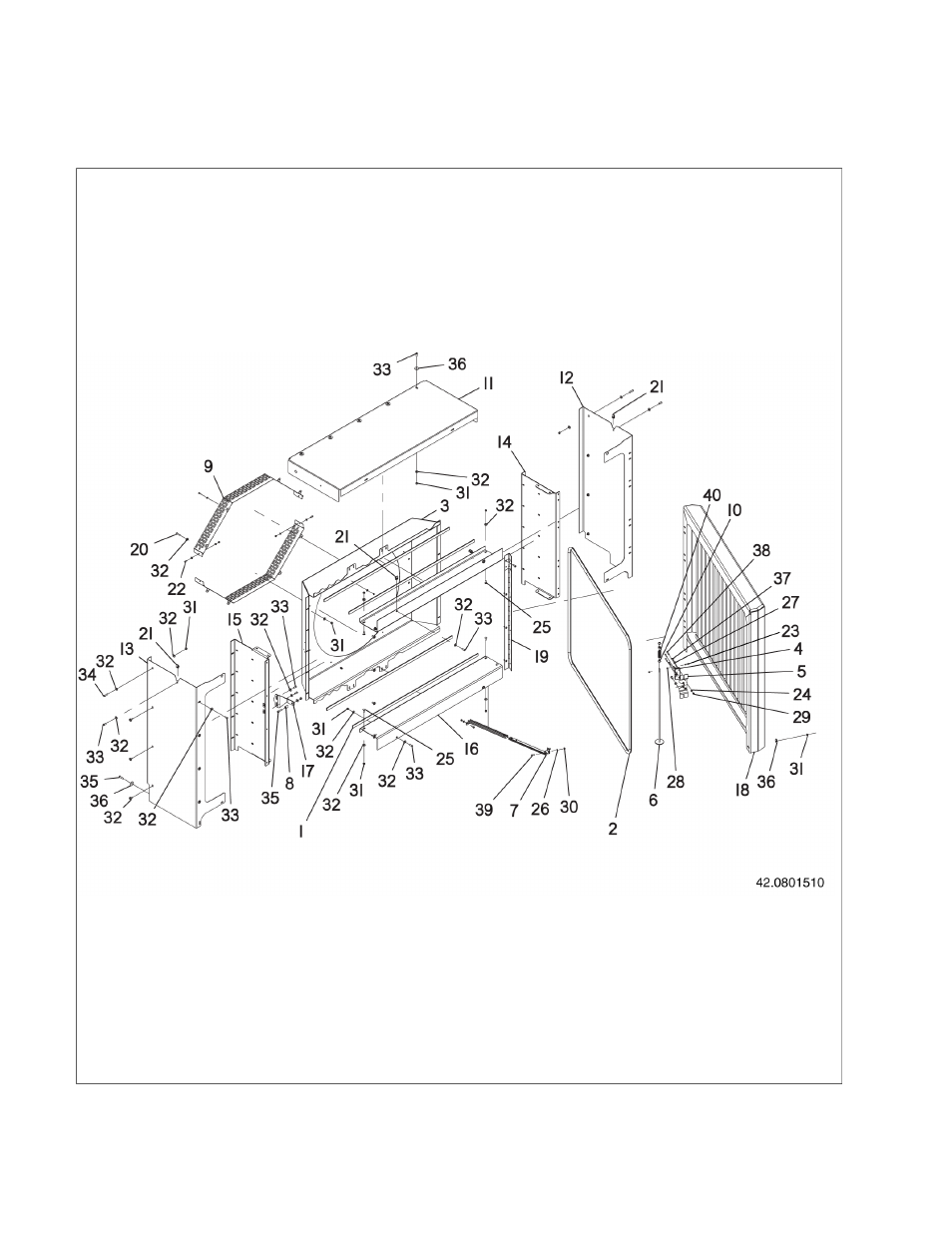 02 cummins engine radiator shroud assembly | Ag-Bag LX1214 User Manual | Page 74 / 308