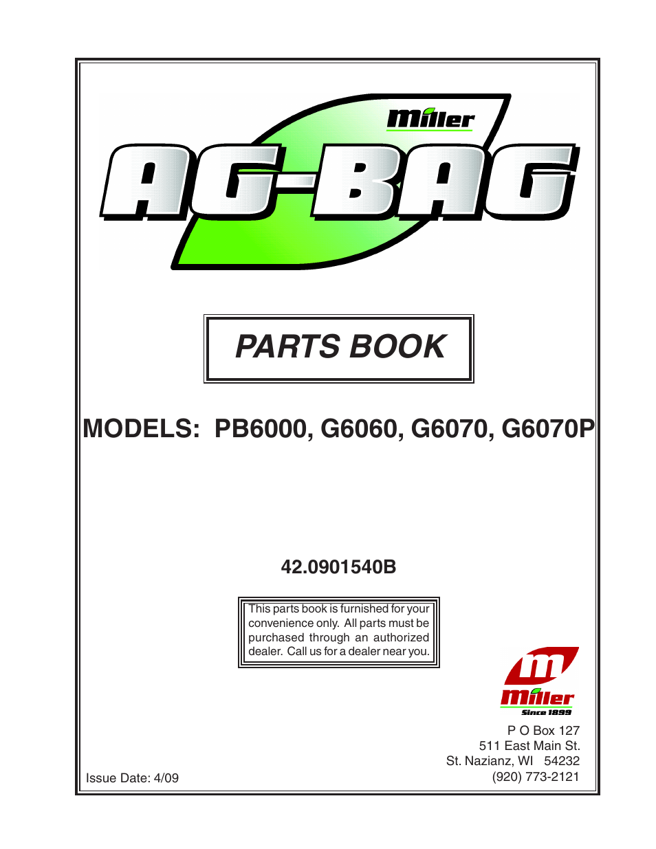 Ag-Bag G6070P User Manual | 128 pages