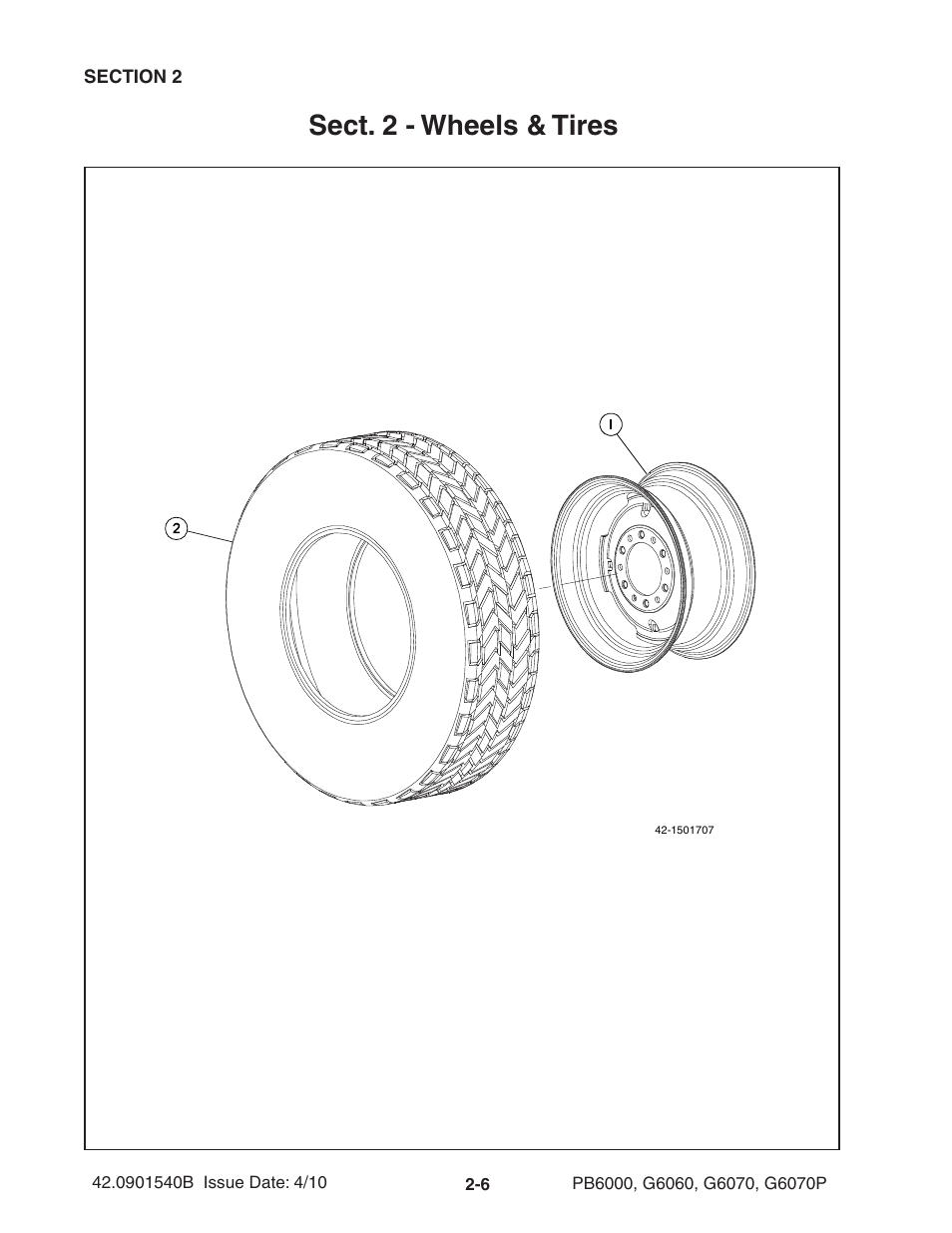 Sect. 2 - wheels & tires | Ag-Bag G6070P User Manual | Page 22 / 128