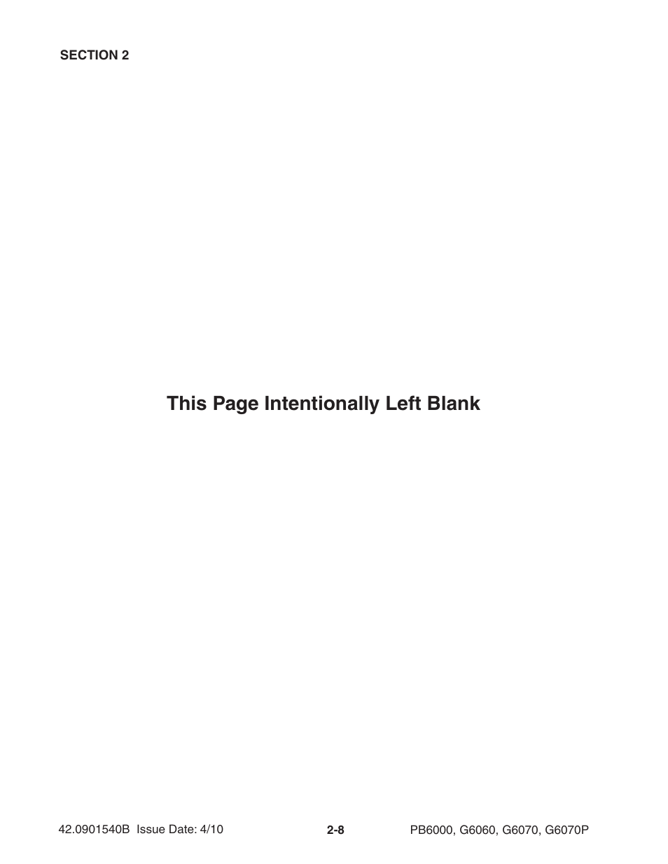 This page intentionally left blank | Ag-Bag G6070P User Manual | Page 24 / 128