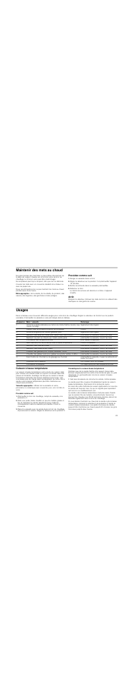 Maintenir des mets au chaud, Procédez comme suit, Ranger la vaisselle dans le tiroir | Mettre les aliments dans la vaisselle préchauffée, Refermer le tiroir, Arrêt, Usages, Cuisson à basse température, Conseils pour la cuisson basse température | Neff N21H40N3 User Manual | Page 23 / 40