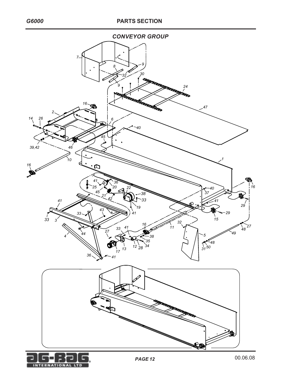 Conveyor group | Ag-Bag G6000-Year 2000 User Manual | Page 15 / 32