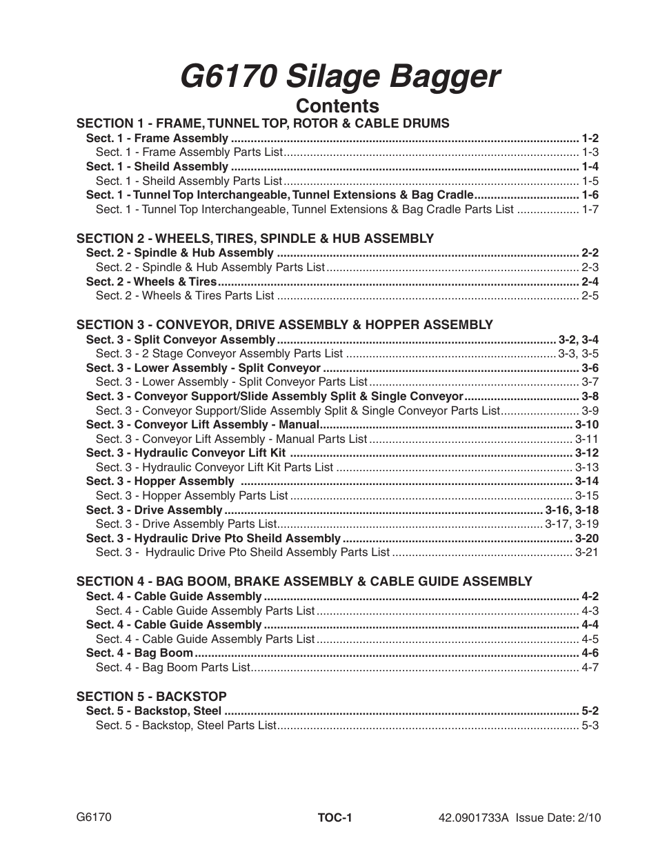 Ag-Bag G6170 User Manual | Page 3 / 90