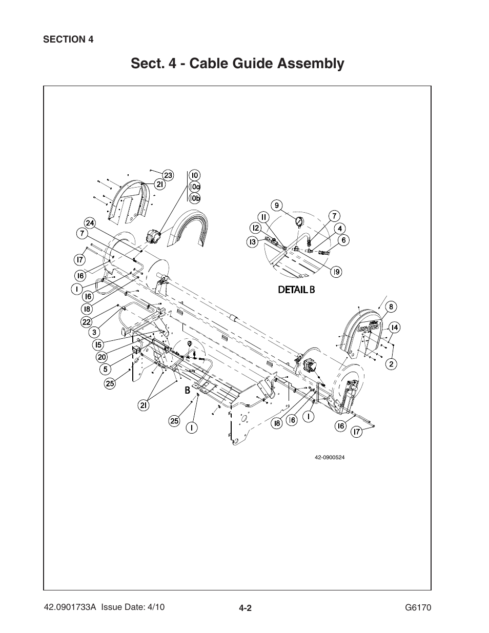 Sect. 4 - cable guide assembly | Ag-Bag G6170 User Manual | Page 40 / 90