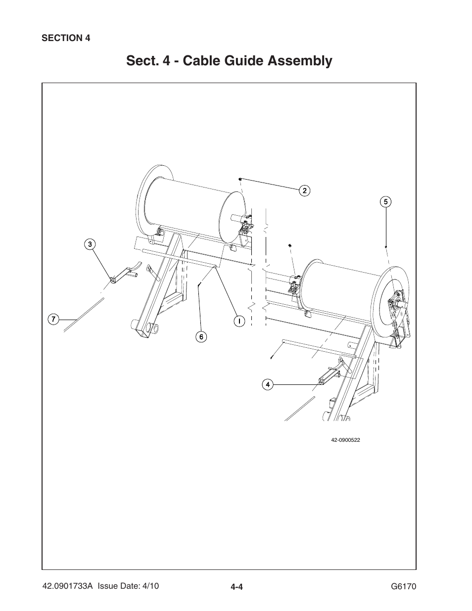 Sect. 4 - cable guide assembly | Ag-Bag G6170 User Manual | Page 42 / 90