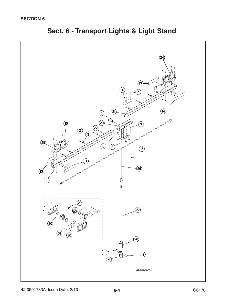 Sect. 6 - transport lights & light stand | Ag-Bag G6170 User Manual | Page 54 / 90