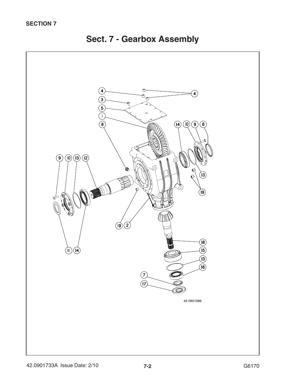Sect. 7 - gearbox assembly | Ag-Bag G6170 User Manual | Page 58 / 90