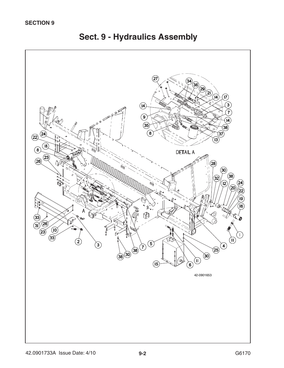 Sect. 9 - hydraulics assembly | Ag-Bag G6170 User Manual | Page 68 / 90