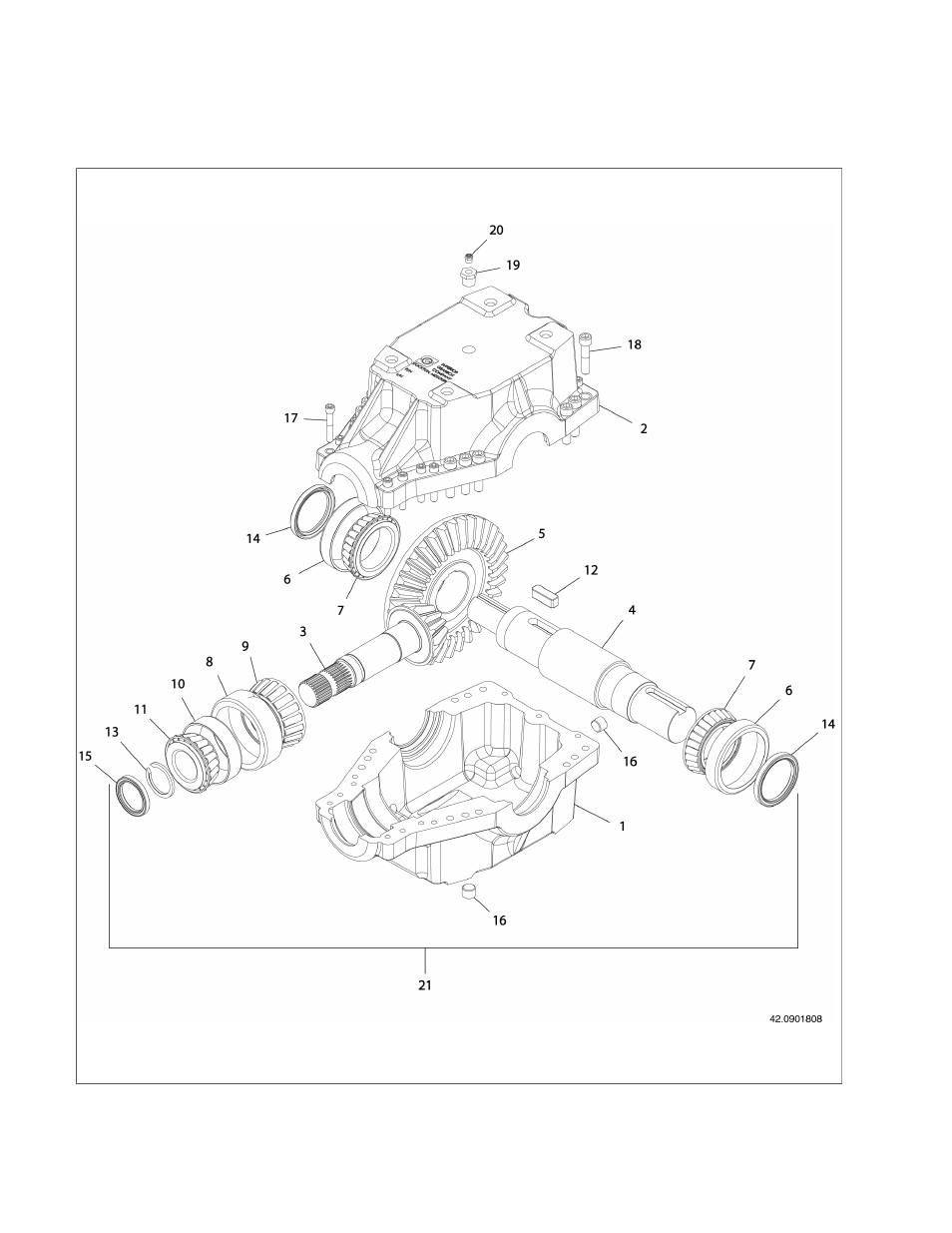 Section 7 - gearbox, 01 gearbox, dual output aluminum | Ag-Bag G6060 User Manual | Page 52 / 86