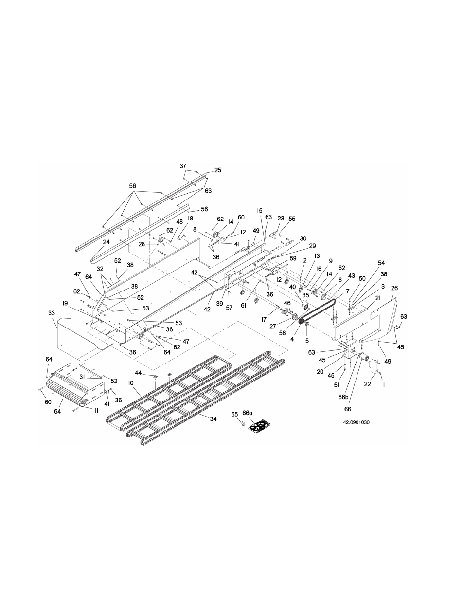 04 split conveyor (s/n 42.04940 & after) | Ag-Bag G6070P User Manual | Page 24 / 94