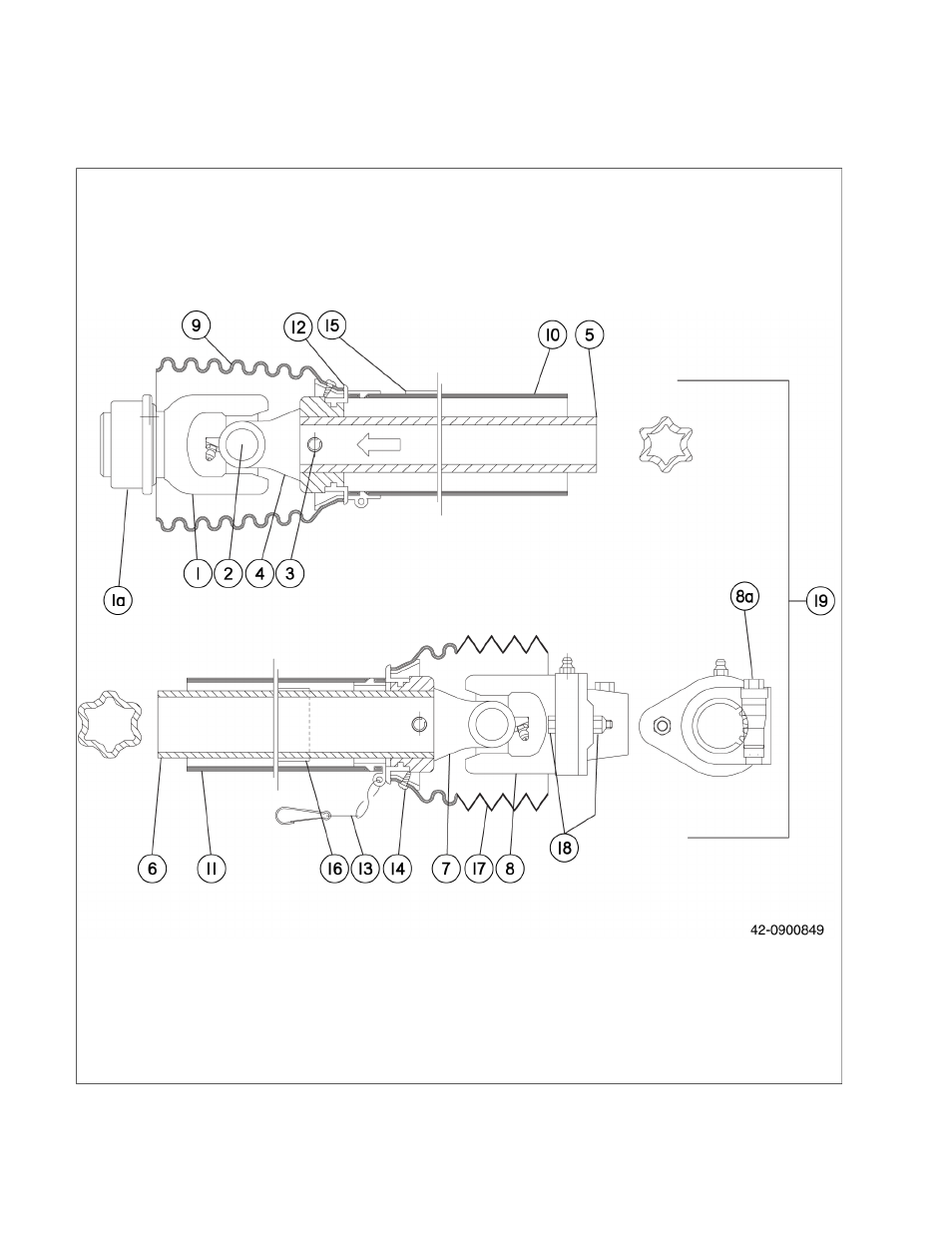 1 pto shaft - g6070p | Ag-Bag G6070P User Manual | Page 64 / 94