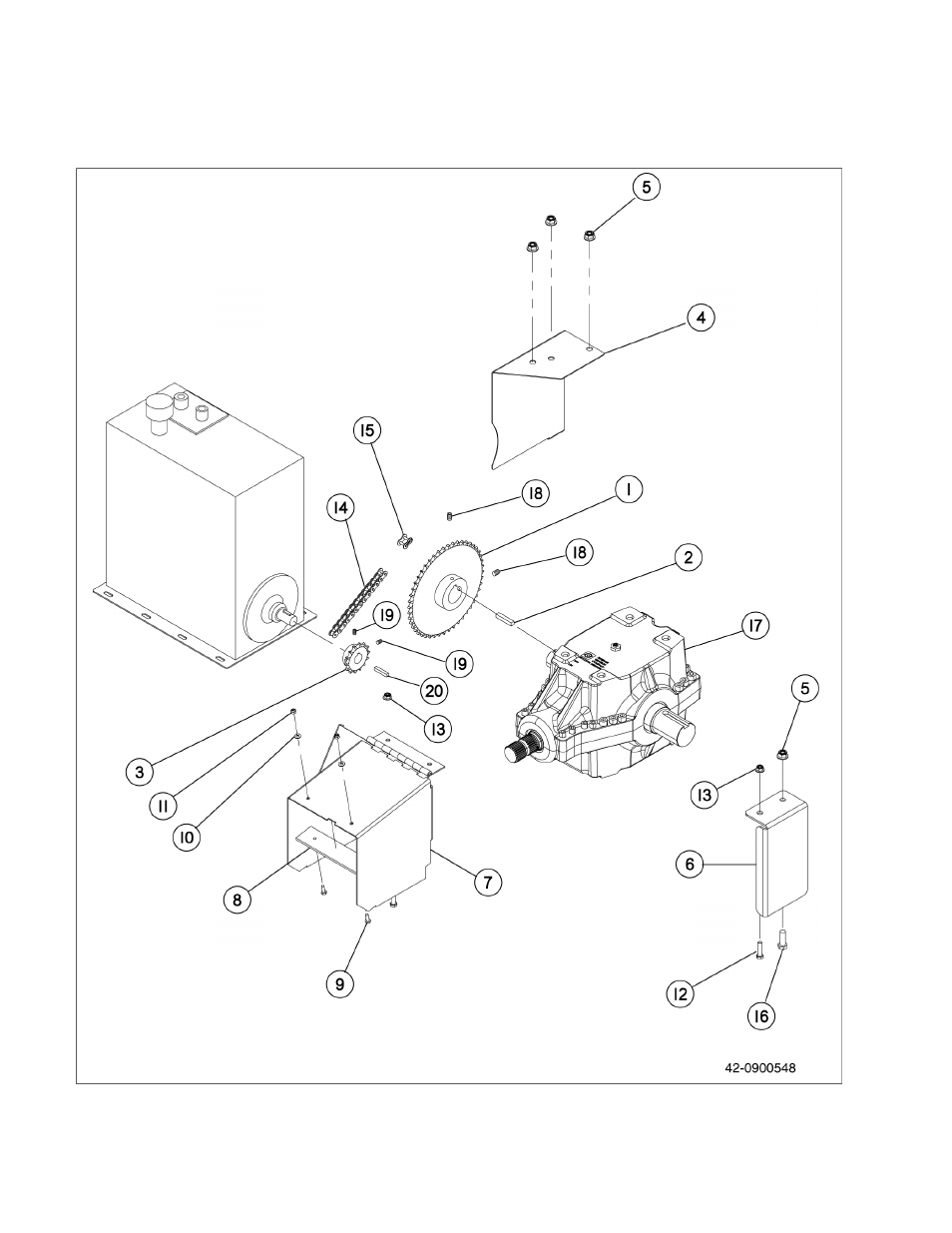 02 hydraulic drive, pto shield assembly - g6070 | Ag-Bag G6070P User Manual | Page 70 / 94