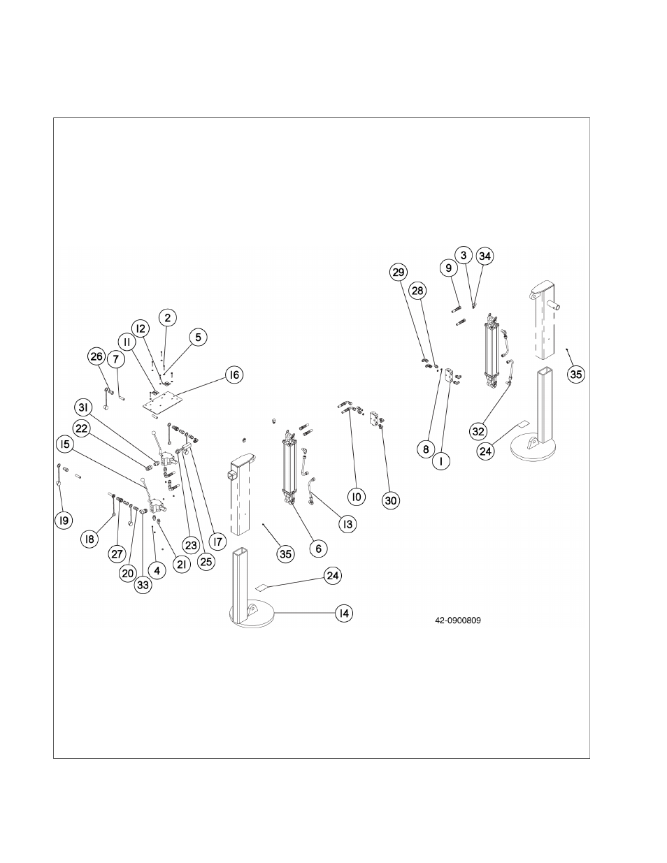 04 hydraulic lift kit - g6060, g6070 & g6070p | Ag-Bag G6070P User Manual | Page 80 / 94