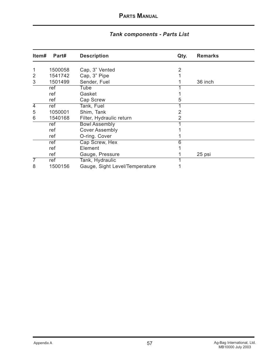 Ag-Bag MB10012HyPac User Manual | Page 57 / 57